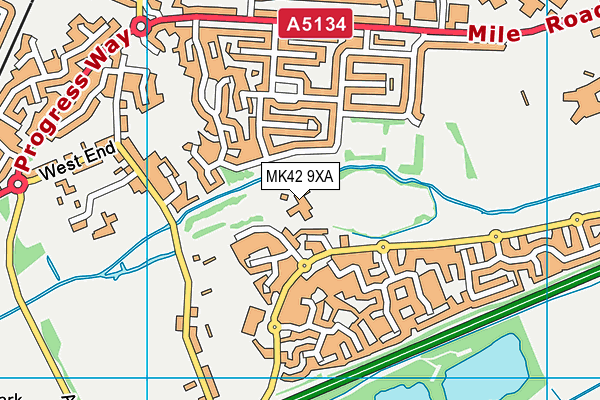 MK42 9XA map - OS VectorMap District (Ordnance Survey) MK42 9XA map - OS VectorMap District (Ordnance Survey)