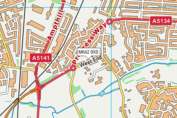 MK42 9XS map - OS VectorMap District (Ordnance Survey) MK42 9XS map - OS VectorMap District (Ordnance Survey)