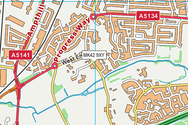 MK42 9XY map - OS VectorMap District (Ordnance Survey) MK42 9XY map - OS VectorMap District (Ordnance Survey)