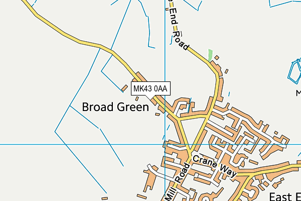 MK43 0AA map - OS VectorMap District (Ordnance Survey) MK43 0AA map - OS VectorMap District (Ordnance Survey)