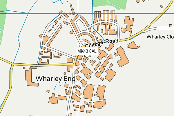 MK43 0AL map - OS VectorMap District (Ordnance Survey) MK43 0AL map - OS VectorMap District (Ordnance Survey)
