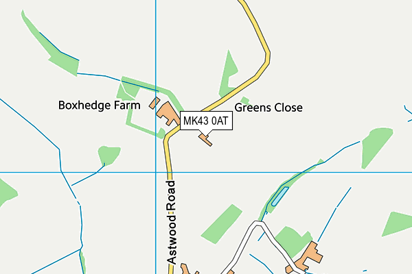 MK43 0AT map - OS VectorMap District (Ordnance Survey) MK43 0AT map - OS VectorMap District (Ordnance Survey)