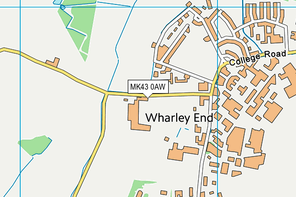 MK43 0AW map - OS VectorMap District (Ordnance Survey) MK43 0AW map - OS VectorMap District (Ordnance Survey)