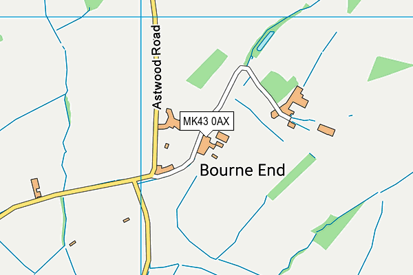 MK43 0AX map - OS VectorMap District (Ordnance Survey) MK43 0AX map - OS VectorMap District (Ordnance Survey)