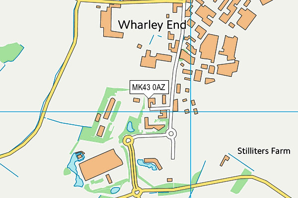 MK43 0AZ map - OS VectorMap District (Ordnance Survey) MK43 0AZ map - OS VectorMap District (Ordnance Survey)