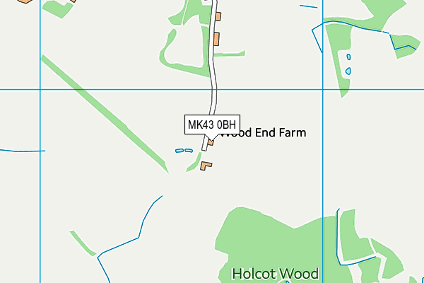 MK43 0BH map - OS VectorMap District (Ordnance Survey) MK43 0BH map - OS VectorMap District (Ordnance Survey)