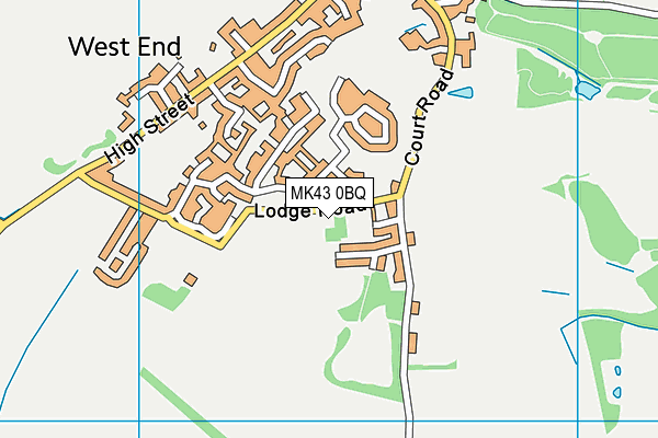 MK43 0BQ map - OS VectorMap District (Ordnance Survey) MK43 0BQ map - OS VectorMap District (Ordnance Survey)