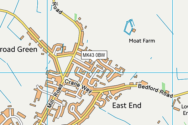 MK43 0BW map - OS VectorMap District (Ordnance Survey) MK43 0BW map - OS VectorMap District (Ordnance Survey)