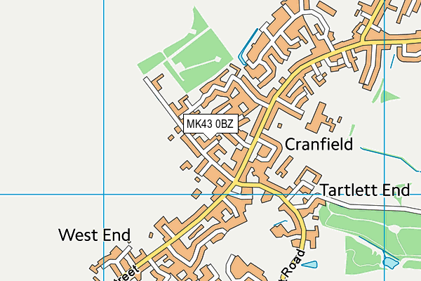 MK43 0BZ map - OS VectorMap District (Ordnance Survey) MK43 0BZ map - OS VectorMap District (Ordnance Survey)