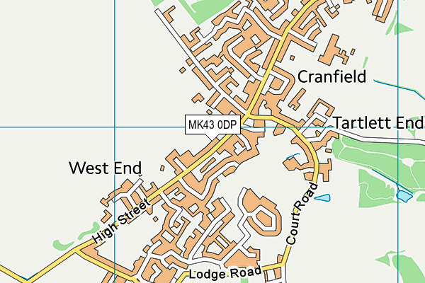 MK43 0DP map - OS VectorMap District (Ordnance Survey)
