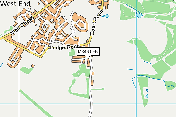 MK43 0EB map - OS VectorMap District (Ordnance Survey) MK43 0EB map - OS VectorMap District (Ordnance Survey)