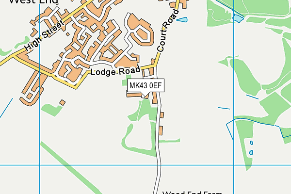 MK43 0EF map - OS VectorMap District (Ordnance Survey) MK43 0EF map - OS VectorMap District (Ordnance Survey)