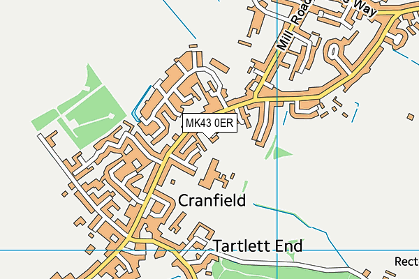 MK43 0ER map - OS VectorMap District (Ordnance Survey)
