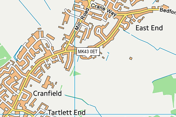 MK43 0ET map - OS VectorMap District (Ordnance Survey) MK43 0ET map - OS VectorMap District (Ordnance Survey)