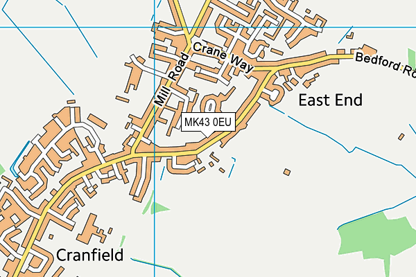 MK43 0EU map - OS VectorMap District (Ordnance Survey)