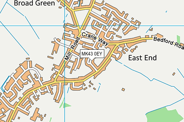 MK43 0EY map - OS VectorMap District (Ordnance Survey) MK43 0EY map - OS VectorMap District (Ordnance Survey)