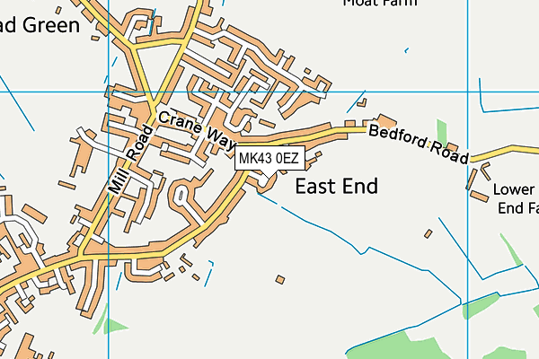 MK43 0EZ map - OS VectorMap District (Ordnance Survey) MK43 0EZ map - OS VectorMap District (Ordnance Survey)