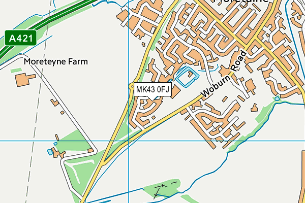 MK43 0FJ map - OS VectorMap District (Ordnance Survey) MK43 0FJ map - OS VectorMap District (Ordnance Survey)
