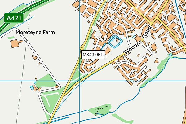 MK43 0FL map - OS VectorMap District (Ordnance Survey) MK43 0FL map - OS VectorMap District (Ordnance Survey)