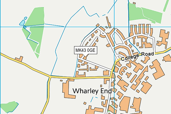 MK43 0GE map - OS VectorMap District (Ordnance Survey) MK43 0GE map - OS VectorMap District (Ordnance Survey)