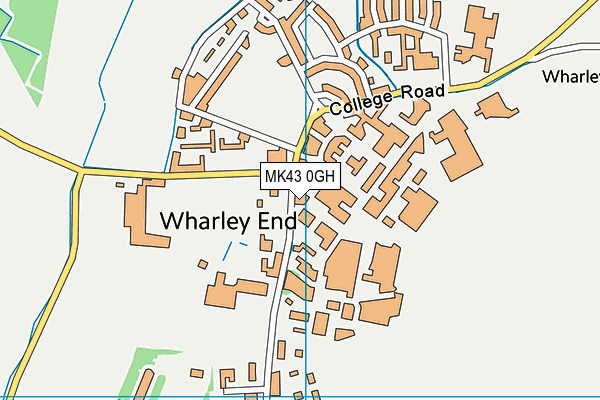 MK43 0GH map - OS VectorMap District (Ordnance Survey) MK43 0GH map - OS VectorMap District (Ordnance Survey)