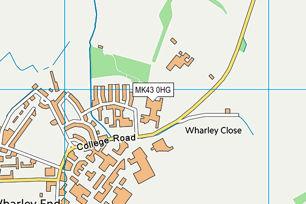 MK43 0HG map - OS VectorMap District (Ordnance Survey) MK43 0HG map - OS VectorMap District (Ordnance Survey)