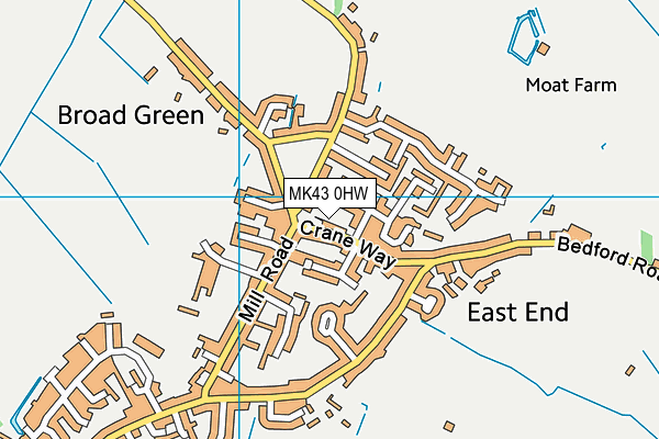 MK43 0HW map - OS VectorMap District (Ordnance Survey) MK43 0HW map - OS VectorMap District (Ordnance Survey)