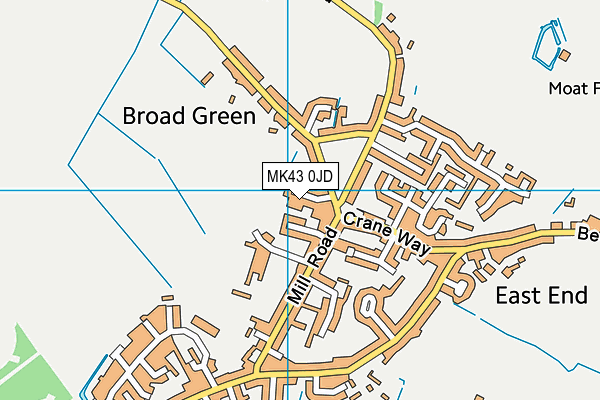 MK43 0JD map - OS VectorMap District (Ordnance Survey) MK43 0JD map - OS VectorMap District (Ordnance Survey)