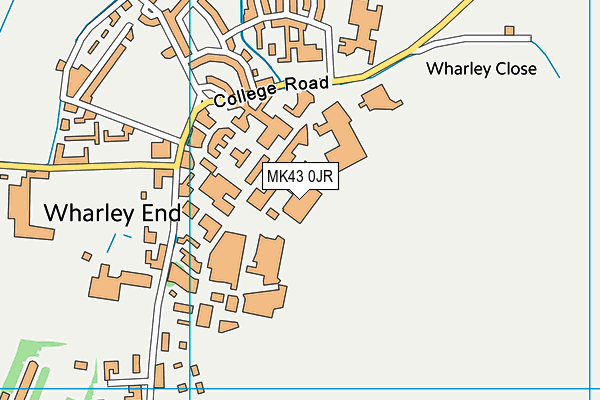 MK43 0JR map - OS VectorMap District (Ordnance Survey) MK43 0JR map - OS VectorMap District (Ordnance Survey)