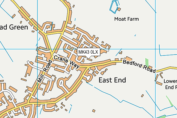 MK43 0LX map - OS VectorMap District (Ordnance Survey) MK43 0LX map - OS VectorMap District (Ordnance Survey)