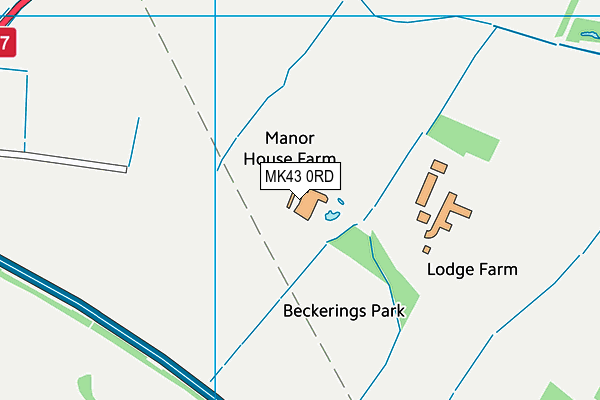 MK43 0RD map - OS VectorMap District (Ordnance Survey) MK43 0RD map - OS VectorMap District (Ordnance Survey)