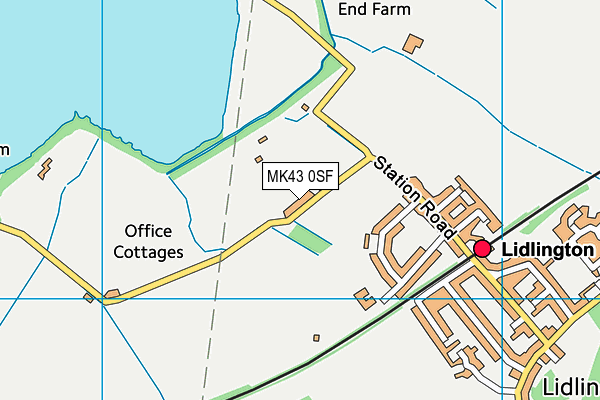 MK43 0SF map - OS VectorMap District (Ordnance Survey)