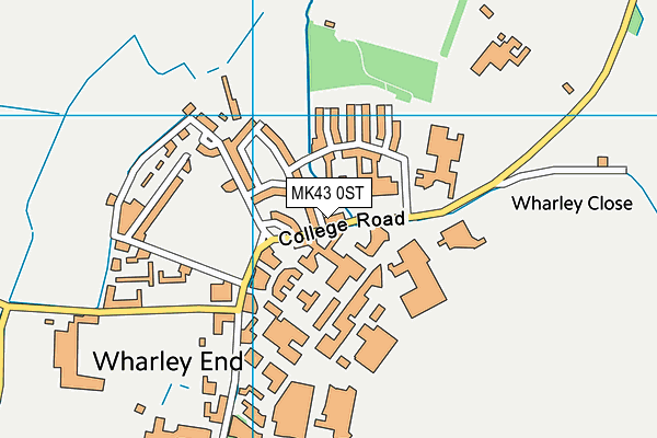 MK43 0ST map - OS VectorMap District (Ordnance Survey) MK43 0ST map - OS VectorMap District (Ordnance Survey)