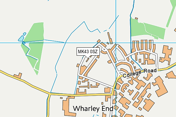 MK43 0SZ map - OS VectorMap District (Ordnance Survey) MK43 0SZ map - OS VectorMap District (Ordnance Survey)