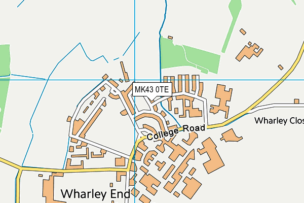 MK43 0TE map - OS VectorMap District (Ordnance Survey) MK43 0TE map - OS VectorMap District (Ordnance Survey)