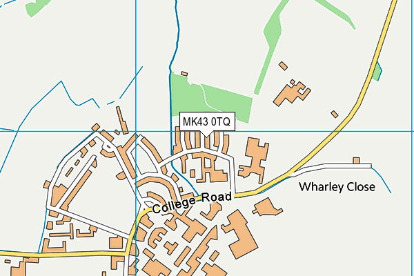MK43 0TQ map - OS VectorMap District (Ordnance Survey) MK43 0TQ map - OS VectorMap District (Ordnance Survey)