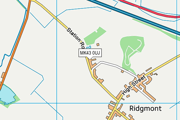 MK43 0UJ map - OS VectorMap District (Ordnance Survey) MK43 0UJ map - OS VectorMap District (Ordnance Survey)