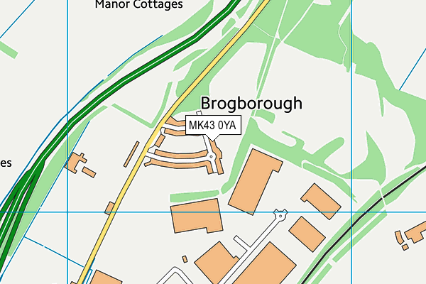 MK43 0YA map - OS VectorMap District (Ordnance Survey) MK43 0YA map - OS VectorMap District (Ordnance Survey)