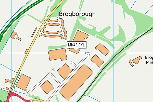 MK43 0YL map - OS VectorMap District (Ordnance Survey) MK43 0YL map - OS VectorMap District (Ordnance Survey)