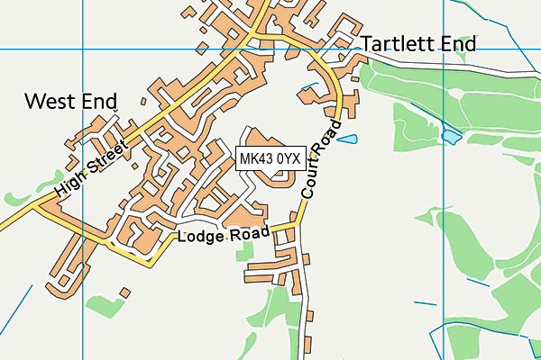 MK43 0YX map - OS VectorMap District (Ordnance Survey) MK43 0YX map - OS VectorMap District (Ordnance Survey)