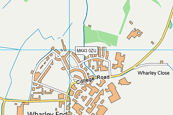 MK43 0ZU map - OS VectorMap District (Ordnance Survey) MK43 0ZU map - OS VectorMap District (Ordnance Survey)