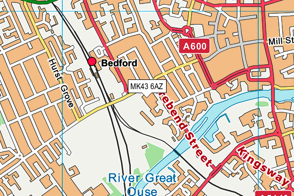 MK43 6AZ map - OS VectorMap District (Ordnance Survey) MK43 6AZ map - OS VectorMap District (Ordnance Survey)