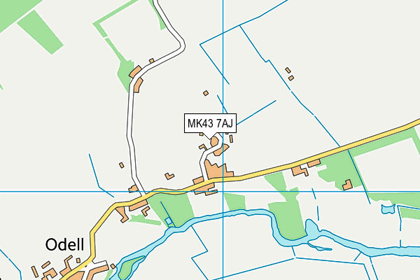 MK43 7AJ map - OS VectorMap District (Ordnance Survey) MK43 7AJ map - OS VectorMap District (Ordnance Survey)