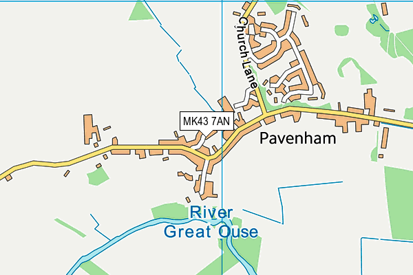 MK43 7AN map - OS VectorMap District (Ordnance Survey) MK43 7AN map - OS VectorMap District (Ordnance Survey)