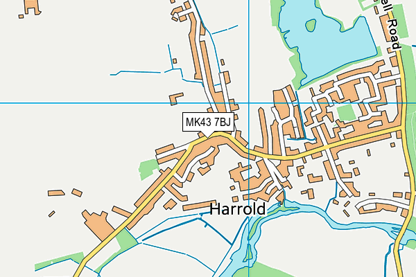 MK43 7BJ map - OS VectorMap District (Ordnance Survey) MK43 7BJ map - OS VectorMap District (Ordnance Survey)