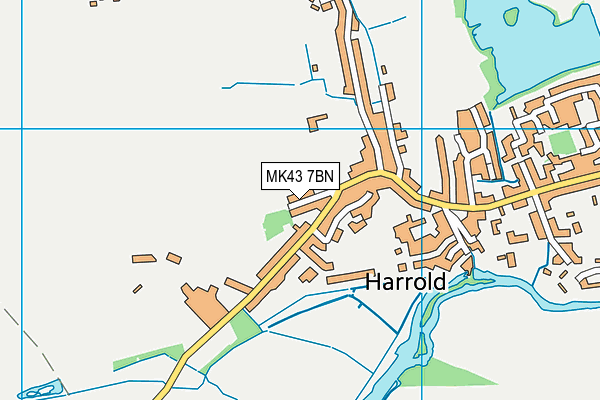 MK43 7BN map - OS VectorMap District (Ordnance Survey) MK43 7BN map - OS VectorMap District (Ordnance Survey)
