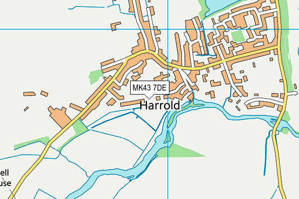 MK43 7DE map - OS VectorMap District (Ordnance Survey) MK43 7DE map - OS VectorMap District (Ordnance Survey)