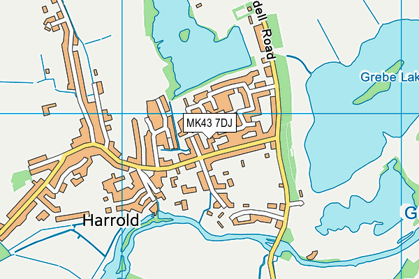 MK43 7DJ map - OS VectorMap District (Ordnance Survey) MK43 7DJ map - OS VectorMap District (Ordnance Survey)