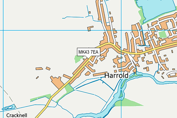 MK43 7EA map - OS VectorMap District (Ordnance Survey) MK43 7EA map - OS VectorMap District (Ordnance Survey)