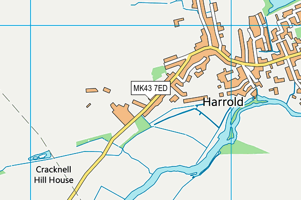 MK43 7ED map - OS VectorMap District (Ordnance Survey)